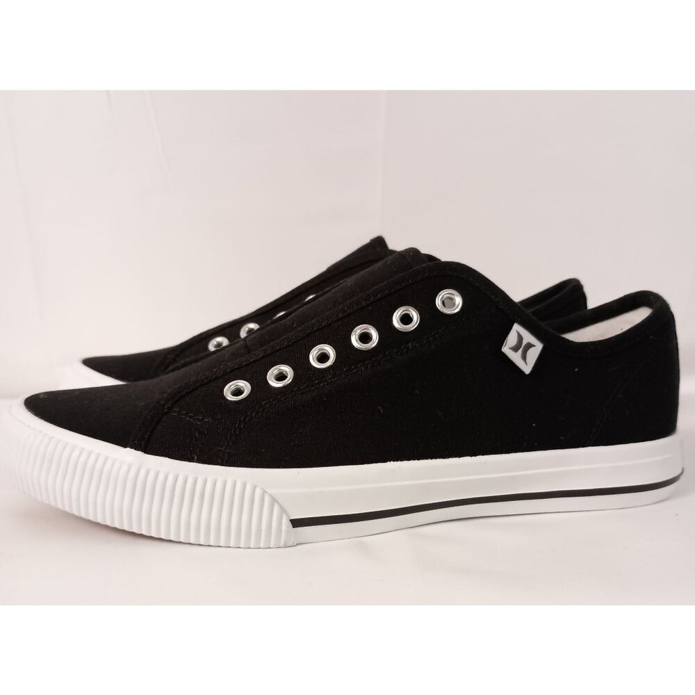 Hurley Chloe Canvas Slip On Sneakers Women 6.5 Black Low Top Casual NWOB - Picture 4 of 8